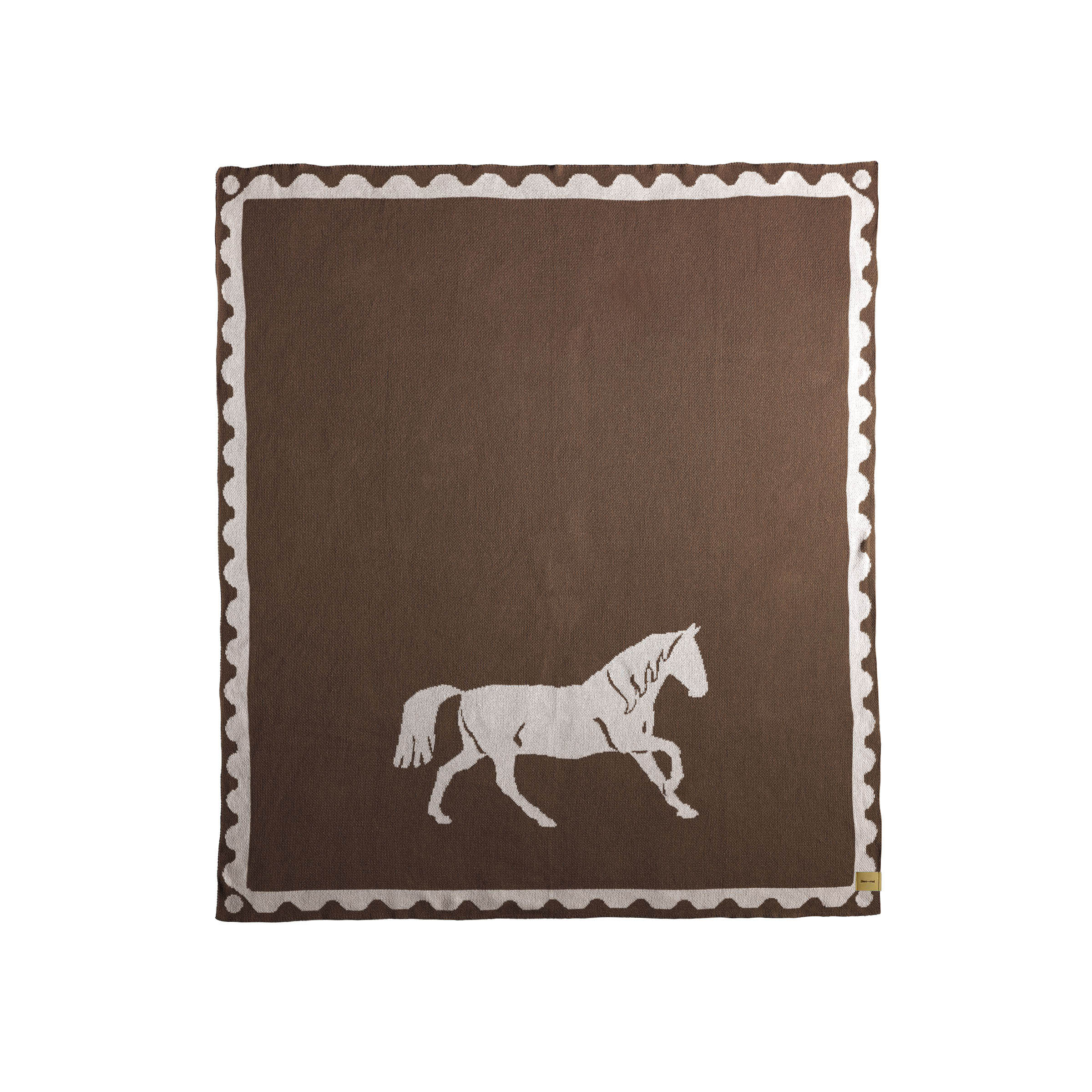 Bien Mal "Brown Colt" Throw Blanket. Horse design throw blanket. Designed in LA