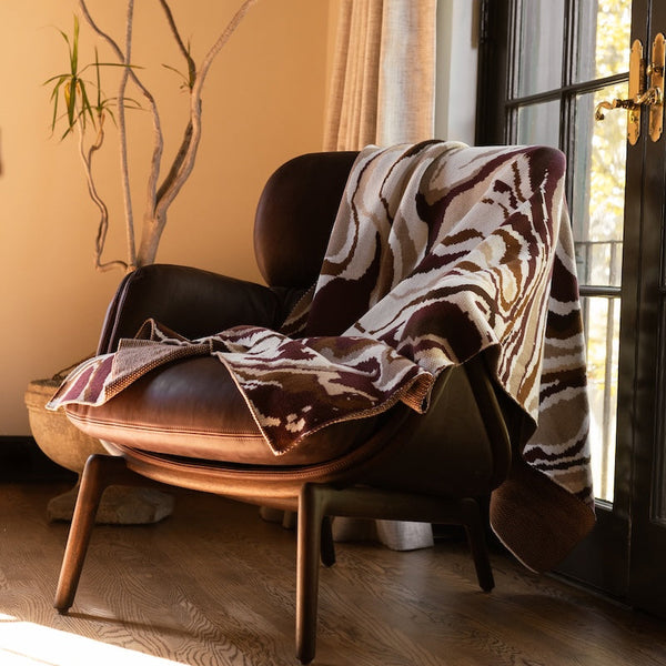 HWY 1 - Egyptian Cotton Knitted Throw Blanket