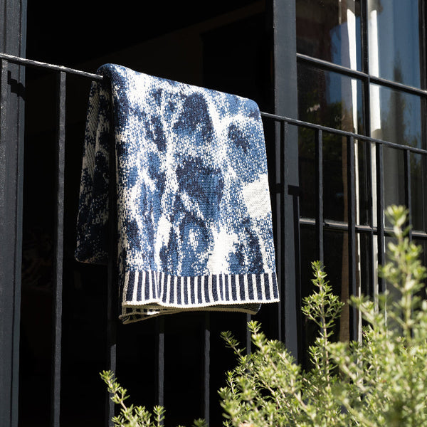 Electric Ave - Egyptian Cotton Knitted throw blanket