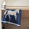 Caballo Azul - Knitted Throw Blanket