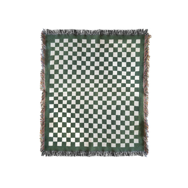 Green checkered blanket