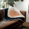 Sunny-side-up egg blanket. Cotton woven throw blanket. Designed in Brooklyn, NY.